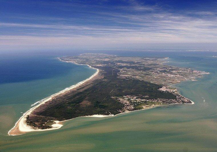 Vue aérienne de l'ile d'Oléron