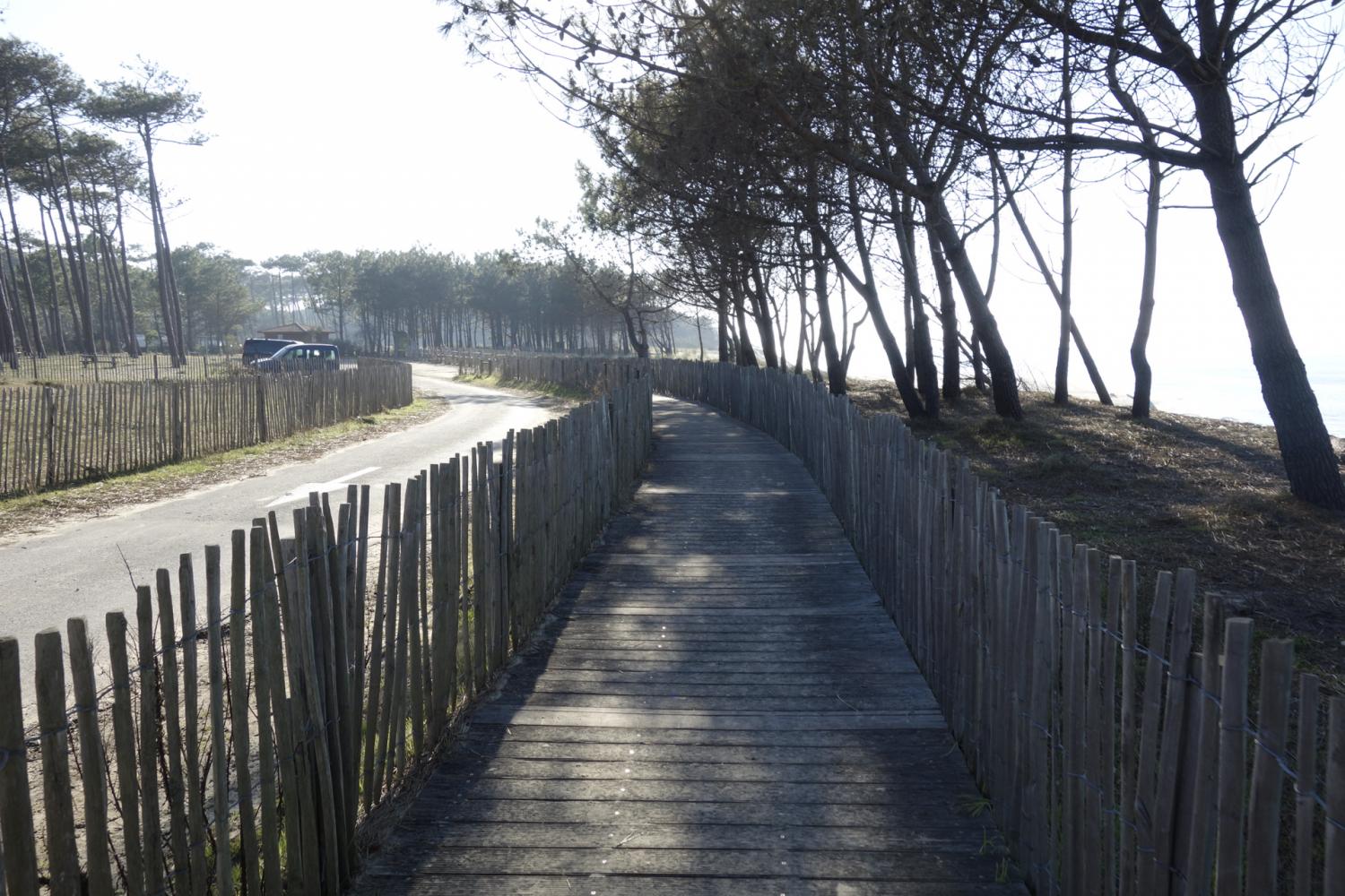 Cheminement platelage bois Plage du Petit NIce (photo prise avant incendie)